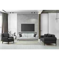 Atelier Del Sofa london set 3+3+3 - ares white, dark grey ares whitedark grey sofa set Cene