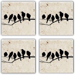  TBA103701947 multicolor glass mat (4 pieces) Cene