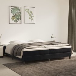vidaXL okvir za krevet s oprugama crni 200x200 cm baršunasti Cijene