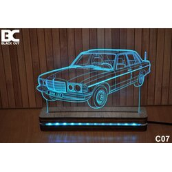 Black Cut 3D lampa jednobojna - mercedes ( C07 ) Cene