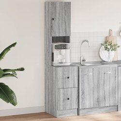 vidaXL Kuhinjska omarica siva sonoma 35x50x180 cm inženirski les Cene