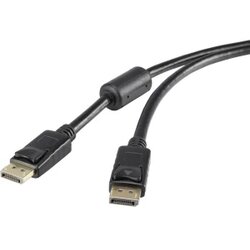Renkforce DisplayPort priključni kabel [1x DisplayPort utikač - 1x DisplayPort utikač] 1.80 m crni Cene