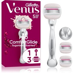 Gillette Venus PRO ComfortGlide Sugarberry ženski brivnik z držalom za prho + nadomestne britvice 5 kos Cene