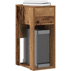 TOWER stalak za računalo s ladicom boja staro drvo 30x44x74 cm Cene