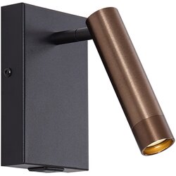 QAZQA Professional Moderna stenska svetilka črna s temno bronasto nastavljiva z USB-C - Croft Cene