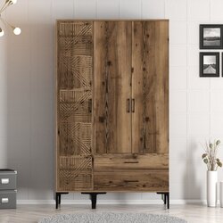 Hanah home kumsal pt - walnut walnut wardrobe Cene