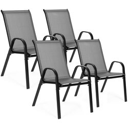 Multi Garden set od 4 vrtne stolice – za terasu ili balkon, sive Cene