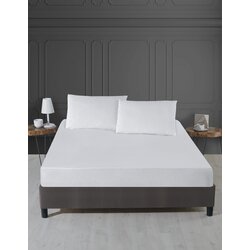  Zaštitni prekrivač za bračni krevet Alez Pol, 180x200cm+30cm, Bijeli Cijene