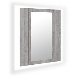 Maison Chic LED Kopalniška omarica - Kopalniški kabinet z ogledalom siva sonoma 40x12x45 cm, (21794434) Cene