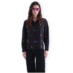 Compania Fantastica Topi & Bluze COMPAÑIA FANTÁSTICA 11106 Shirt - Conversational Črna Cene