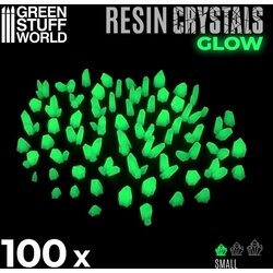 Green Stuff World Green Glow Resin Crystals Small | Svetleći zeleni smolasti kristali mali 6–12mm (100 kom) Cene