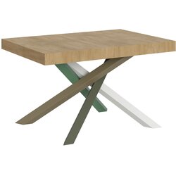 Itamoby   Volantis (90x140/244 cm) - hrast, barva nog: bela, zelena - raztegljiva jedilna miza, (20841849) Cene