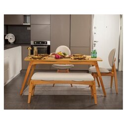 Hanah home Trpezarijski set Touch (2S-1B) v2, Hrast-bež Cijene
