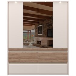 Jela plakar P44-2OG/IC - kolekcija invictus - kašmir mat lak/tobacco/kašmir - 187x226x60 cm Cene