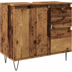 Maison Chic Kopalniška omarica za umivalnik - Umivalniška omarica Stari les 65x33x60 cm, (21758860) Cene