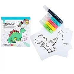 COMANSI Sticker Art: Set barvalnih nalepk Dinozavri - Cene