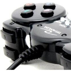 Game Pad TITANUM SAMURAI, PC, USB, black, TG105 Cene