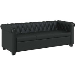  Trosjed Chesterfield od umjetne kože crni Cijene