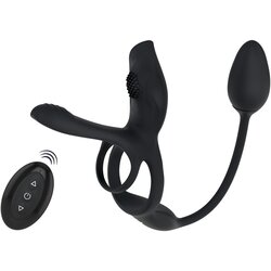 Coup!es Choice RC Multi Function Couples Vibrator Black Cene