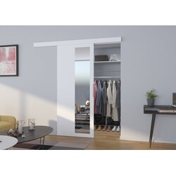 ADRK Klizna zidna vrata s ogledalom MALTA 96 cm - BIJELA Cijene