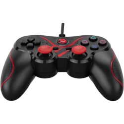 Game Pad gaming RAMPAGE Nebulix PS3/PC Red USB 1.8m Joypad, 40715 Cene