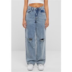 Urban Classics Women's jeans Distressed 90's light blue washed Cene