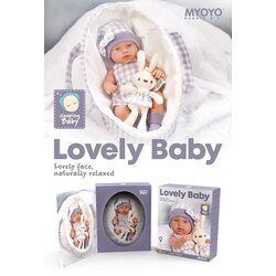 BEBA lutka za igru sa dodacima - Lovely Baby - ljubičasto/siva Cene