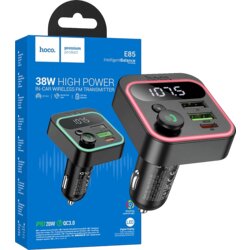 hoco. FM modulator,Bluetooth,12/24V,2xUSB-,PD,QC30,20W - E85 Tiger Cene