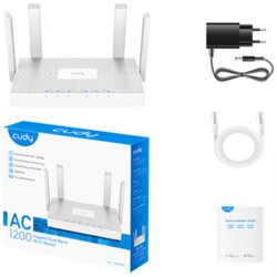 Cudy WR1300E AC1200 dual band 2.4+5Ghz wi fi ruter 1W 3LAN Gbit,4x5dBi wisp ap rep Cene