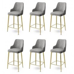 Hanah home set 6 barskih stolica enox grey gold Cene
