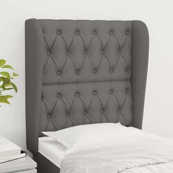  Uzglavlje s ušima tamnosivo 83 x 23 x 118/128 cm od tkanine Cijene