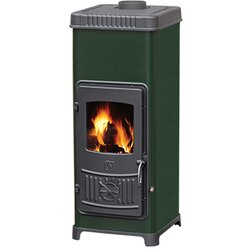 Plamen Kamin na drva Dora 10 N (7 kW, Kapacitet grijanja prostorije: 180 m³, Zelene boje, Lijevano željezo) Cijene