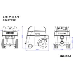 Metabo večnamenski industrijski sesalnik ASR 35 H ACP (602059000) Cene