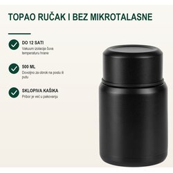 Castelli Termo posuda za hranu Chilli, 500 ml, Crna Cene