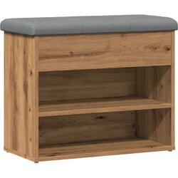vidaXL klupa za cipele obrtnički hrast 62x32x50 cm izrađeno drvo Cijene