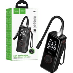 hoco memory Auto kompresor, sa svetlom, 3 bar, 4000 mAh - ZP18 Cene