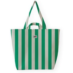 Lori Barcelona Nakupovalne torbe Bold Stripe Bag - Green Zelena Cene