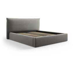 Milo Casa Siva oblazinjena zakonska postelja s prostorom za shranjevanje z letvenim dnom 180x200 cm Elio – Cene