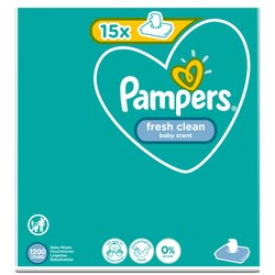 Pampers vlažne maramice fresh clean 15X80 Cene
