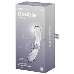 Satisfyer Double Crystal Glass Dildo Transparent Cene