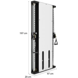 HMS-ds Zidni fitnes dvojni škripec z ogledalom 2 x 50 kg Cene