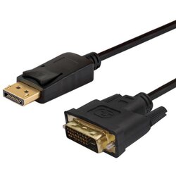 Savio CL-106 video cable adapter 1.8 m DisplayPort DVI Black Cene