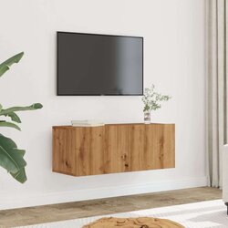 vidaXL 2-dijelni zidni TV ormarić boja hrast artisan 80x30x30 cm Cijene