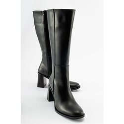 LuviShoes MARANTA Black Skin Women's High Heel Boots Cijene