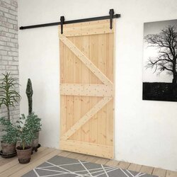  Vrata NARVIK Prirodna 80 x 210 cm Čvrsta borovina Cijene