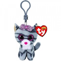 Ty TI PLUSH BOOS KIKI, 8,5 cm - siva mačka - Kopča Cene