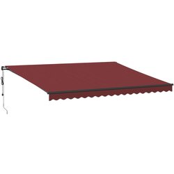 vidaXL Avtomatsko zložljiva tenda bordo 450x350 cm, (21260756) Cene