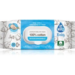 GOWipes Baby 100% Cotton Biodegradable dječje nježne vlažne maramice za osjetljivu kožu 0+ 50 kom Cijene