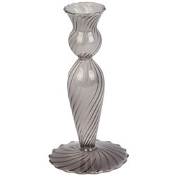 PT LIVING Siv steklen svečnik Swirl, višina 17 cm Cene