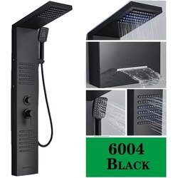 Suguword LED tuš panel pipa, dotik kontrola, sodoben dizajn, črna-6004, (5000159311) Cene